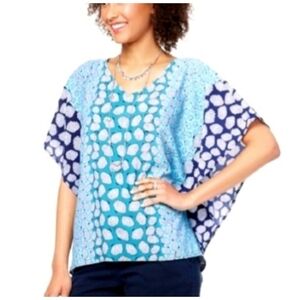Charming Charlie Seashell Butterfly Caftan Top